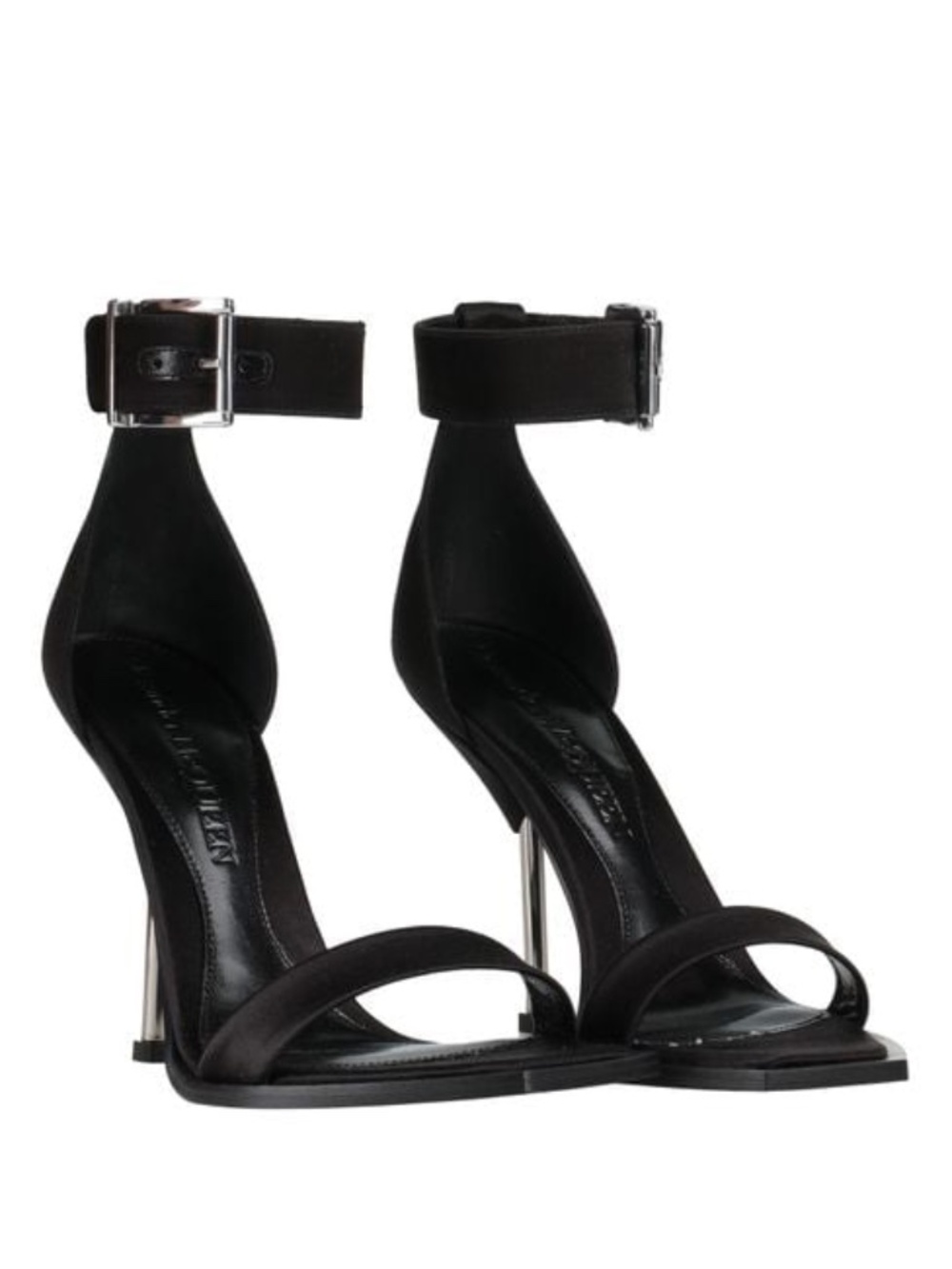 ALEXANDER MCQUEEN SATIN HEEL SANDALS